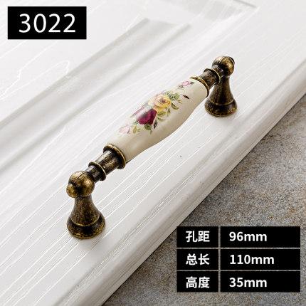 Vintage Ceramic Handle Antique Bronze Cabinet Pull Knob Wardrobe Closet Cupboard for Furniture Hardware Accessories Door Handles
