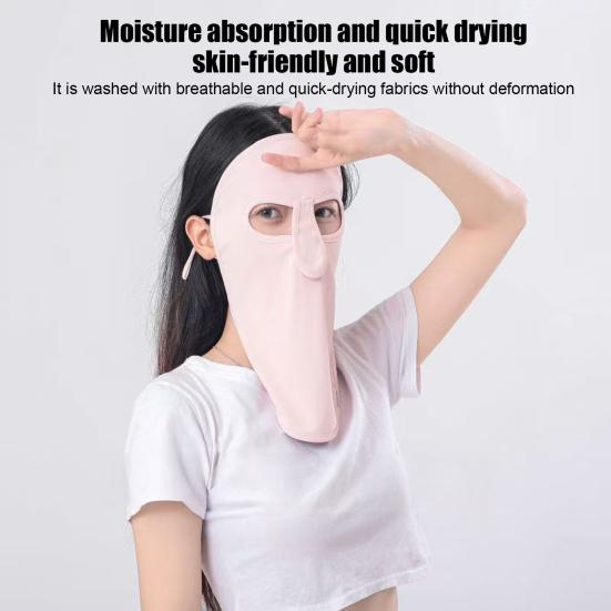 Ochrana obličeje proti slunci Ledové hedvábí Chladivá pokožka Ultralehká Prodyšná látka Ochrana celého obličeje a krku Kryt z ledového hedvábí