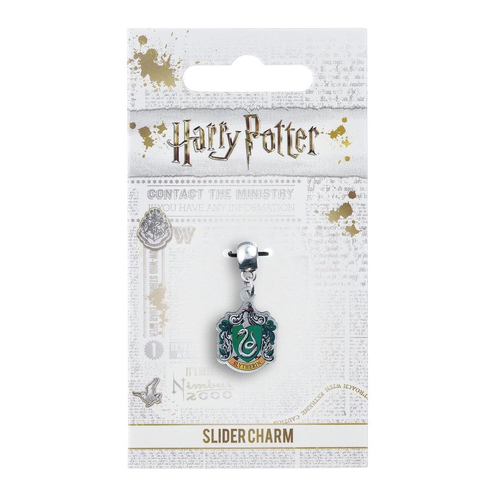 HARRY POTTER Slytherin Crest Slider Charm Silver