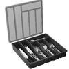 PP Lid Drawer-Type Cutlery Organizer with Six-Grids: Large Capacity Storage for Kitchen Knives, Forks, and Spoons