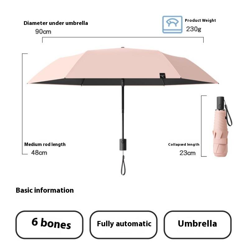 Ultra-light Portable Ultraviolet Protective Umbrella Sun-proof Folding Manual Umbrella Sunny Rain Dual Use 6-Bone Umbrella