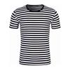 Unisex gestreiftes Hemd Gestreiftes Karnevalskostüm T-Shirt Gestreiftes Hemd Baumwolle Kurzarm Gestreiftes Hemd Herren Damen Kostüm Seemannskostüm Rundhals