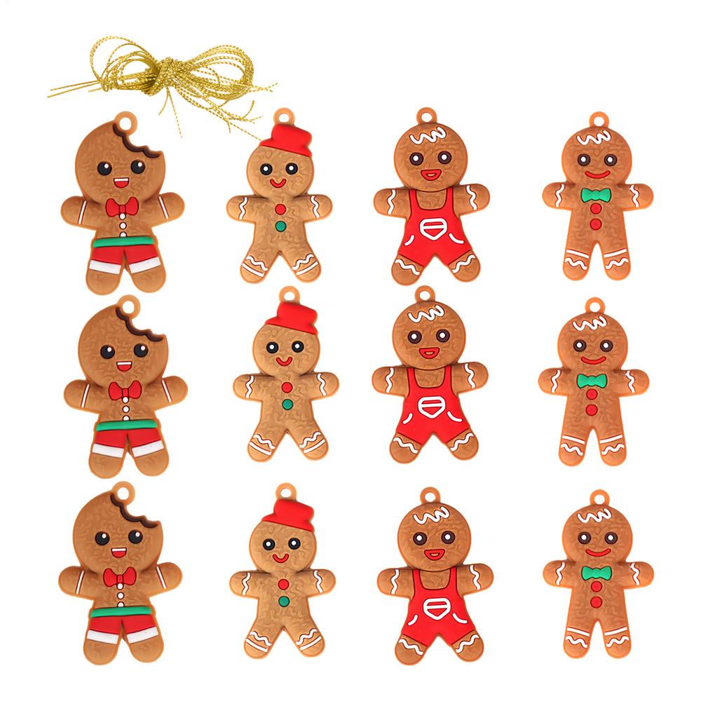 

Gingerbread Man Ornaments 12 Pieces Gingerbread Christmas Tree Ornaments Funny Christmas Tree Ornaments New Year Gifts