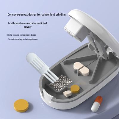 Japanese Mini Pill Cutter & Organizer: Portable, Dustproof, Stainless Steel Blade, 2-in-1 Storage