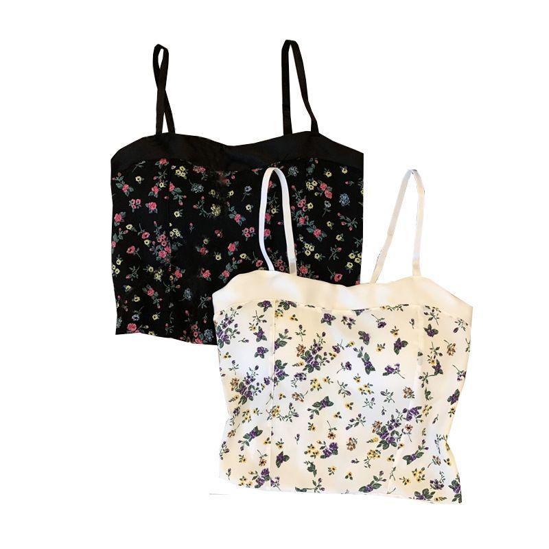 Export New Arrival Yoga Female with Chest Pad Floral Contrast Color Sports Running Fitness Dance Training High Elastic Quick-Dry Vest