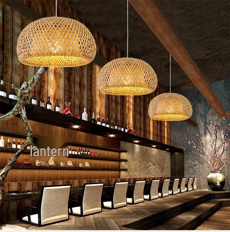 Retro Zen Bamboo Weaving Pendant Lamp for Restaurants & Teahouses