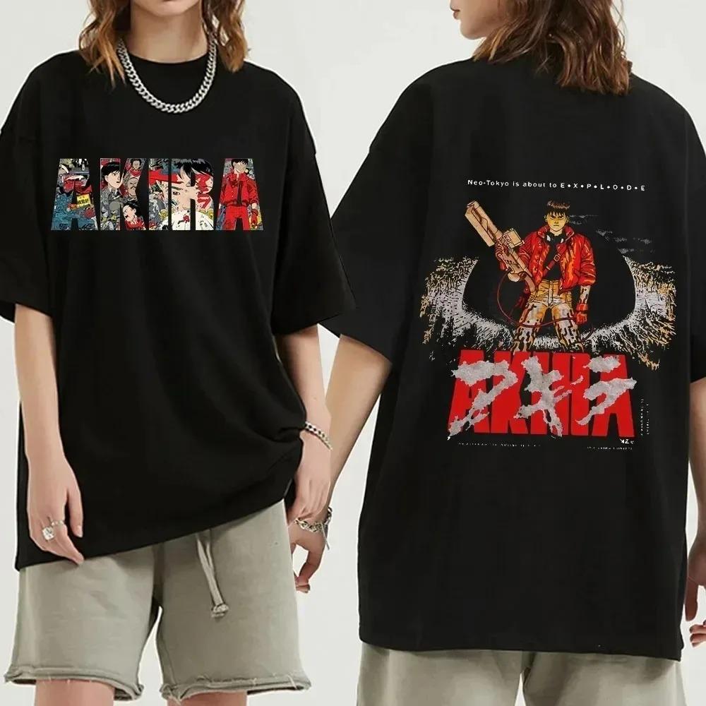 Japanese Anime Neo Tokyo Akira T Shirt Movie Science Fiction Manga Shotaro Kaneda Plus Size Women's Clothing Cotton T-shirt
