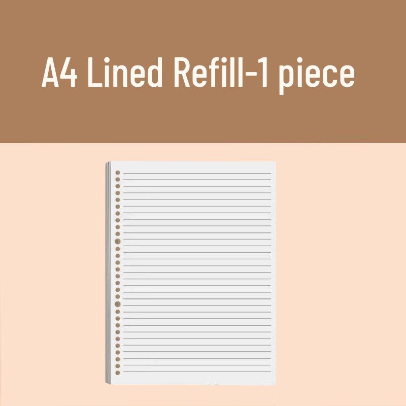 Comfortable B5 Loose-Leaf Notebook: Lined, Removable Binder, Simple Ins Style, Aesthetic Design, Ideal for Exams and High School Students.