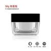 10Pcs Square Acrylic Cream Jars, Transparent Face Moisturizer Containers, High-End Empty Cosmetic Pots for Travel DIY