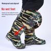 Men's High-Top Non-Slip PVC Construction Rain Boots - Wear-Resistant, Water-Resistant Mid-Calf Rubber Shoes