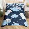 Cute Sheep Bedding Set Cartoon Animal Comforter Cover for Kids Flower Floral Print Duvet Cover Farm Zoo Garden Theme Quilt Cover
