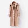 Men's Casual Long Trench Coat Spring Autumn Single Breasted British Vintage Windbreaker Coat