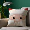 Chirismas Santa Claus Pillow Case Plush Fabric Soft Pillowcase Double Sided Print Sofa Cushion Cover Throw
