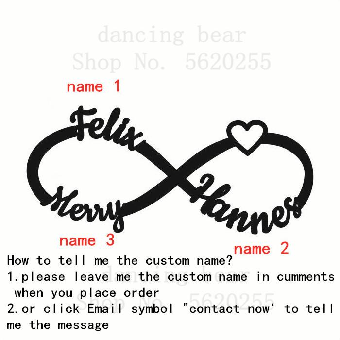 Infinite Layer Necklaces for Women Personalized Stainless Steel Custom Necklace Couple Jewelry Nameplate Pendant