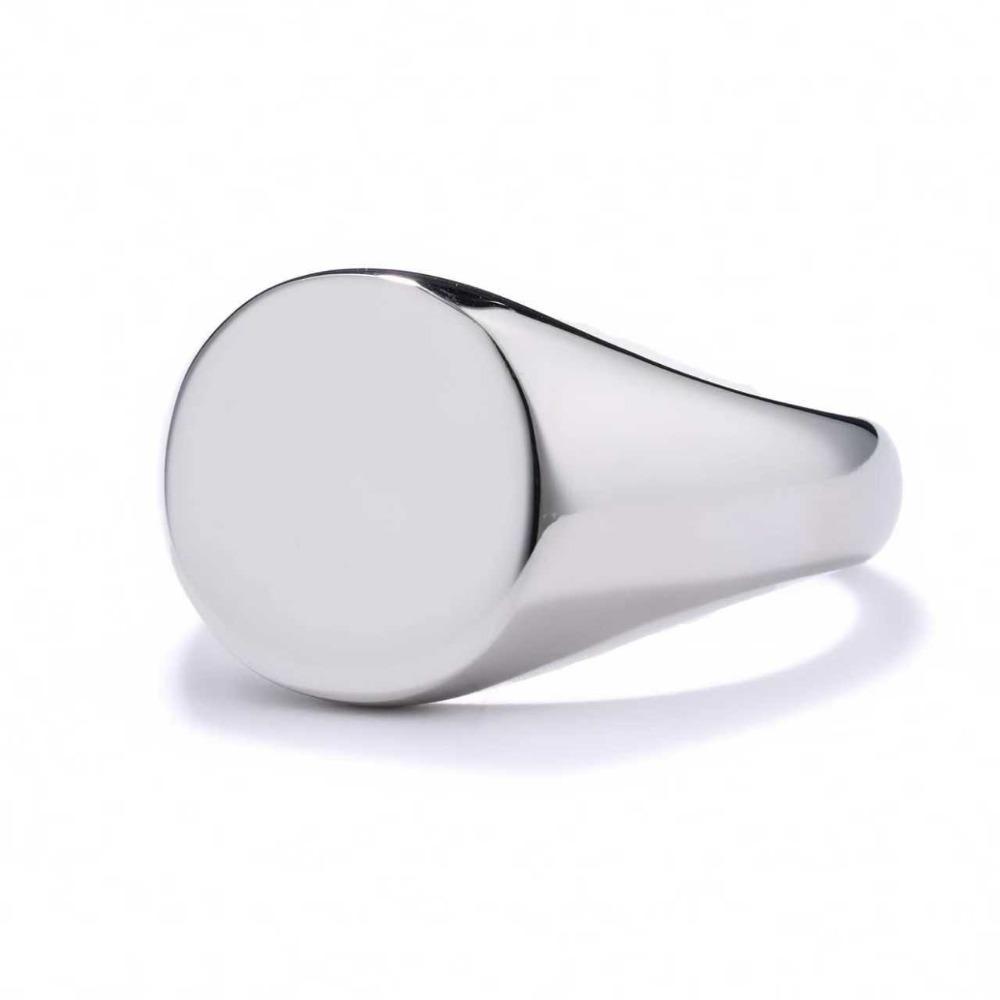 Nordic Vintage Round Square Irregular Smooth Ring Rust Free Fashion Jewelry for Women