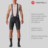 CASTELLI Endurance 3 Bib Shorts for Small Men's Road/Gravel Cycling, Black,