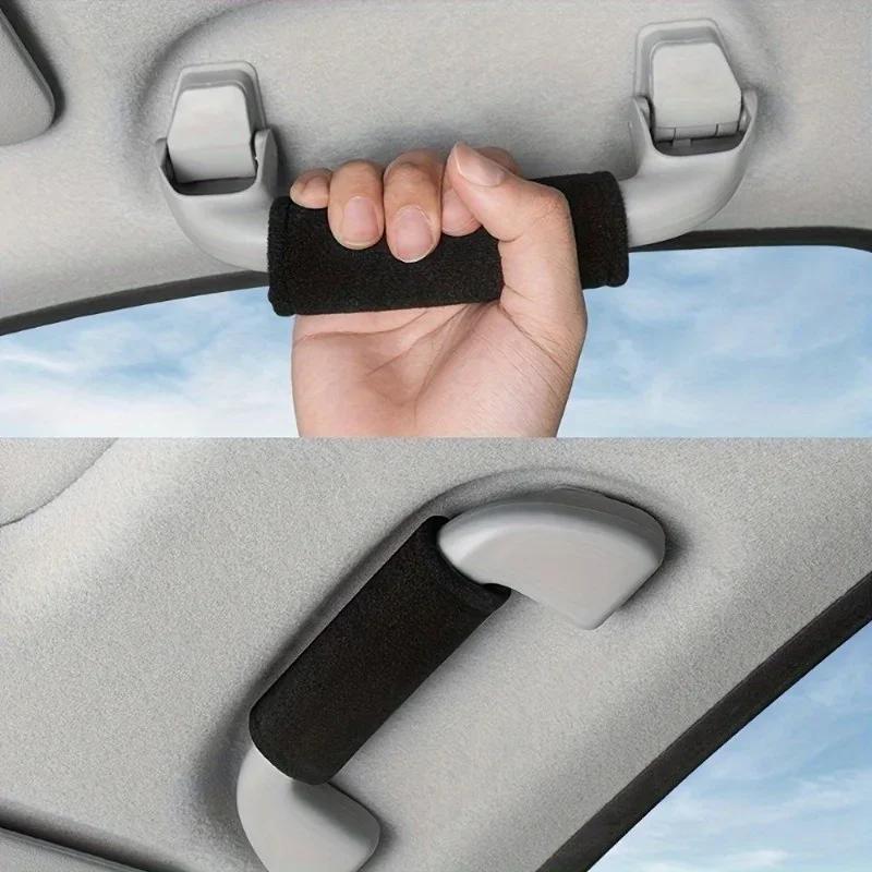 2pcs Car Interior Accessories, Roof Armrest Frame & Handle Protective Covers, Decorative Trim for Car Door Interior, Protection