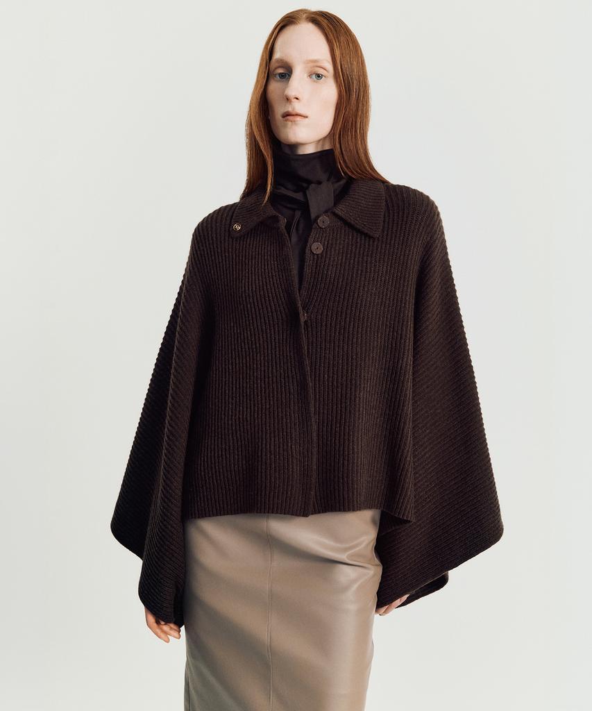 Meibeoyu Roddie Cape Knit Jacket _ Brown