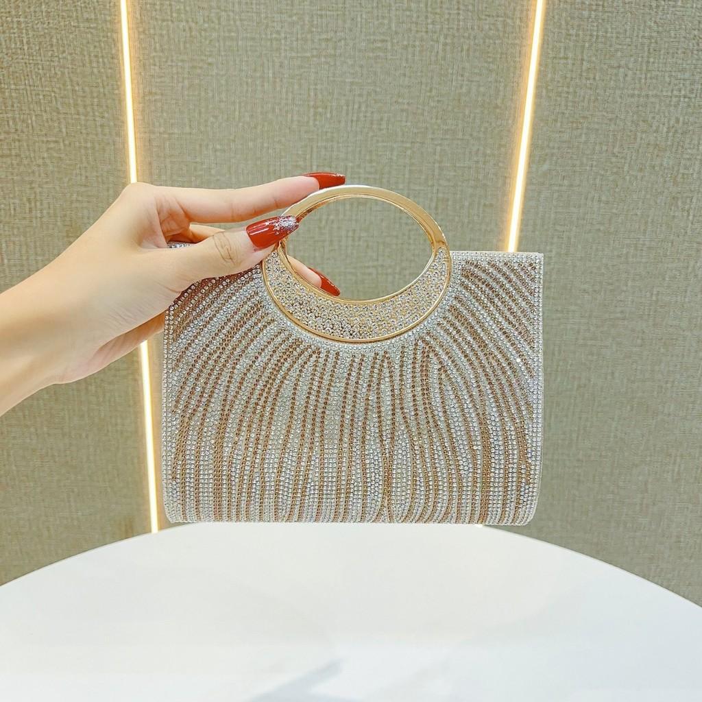 Fashion Evening Bag With Sparkling Rhinestones For Wedding And Party Occasions