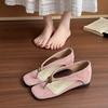New Height-increasing Single Shoes with Wedge Heels and Flip-flops