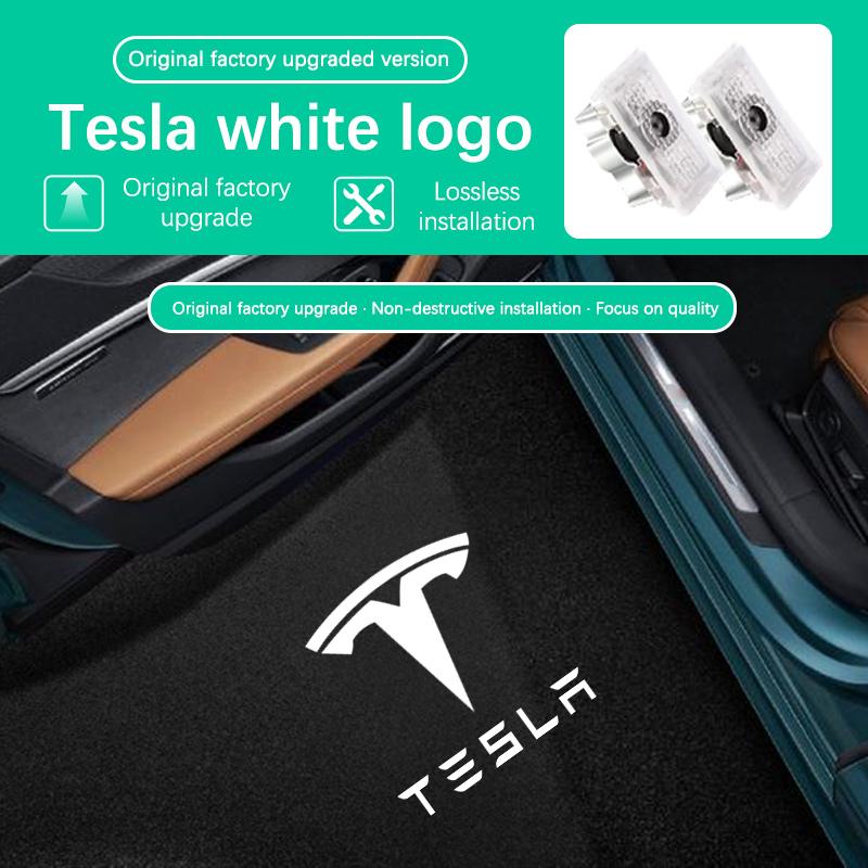 

For Tesla Model 3 Model S Model Y Model X LED Car Door Logo Welcome Light Accessories 2PCS