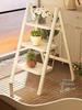 Telescopic Folding A-Frame Ladder: Thickened Indoor Multi-Functional 4-Step Stool