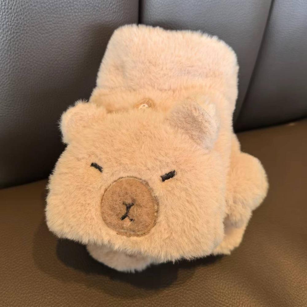 Faux Rabbit Hair Cartoon Anti-cold Mittens Windproof Animal Flip Gloves  Students