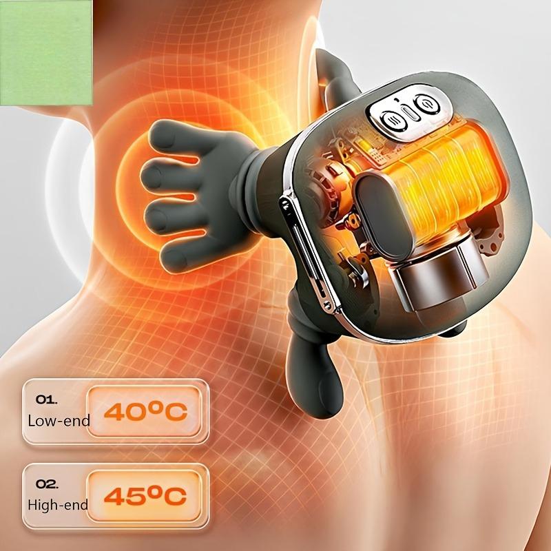 1 Portable Electric Massager with Acupressure and Kneading Device for Massaging Nodules, Suitable for Neck, Back, Shoulder, and Office Use