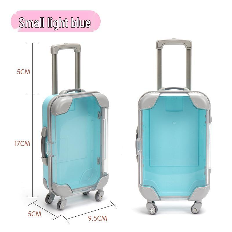 Compact Clear Cosmetic Trolley Case with Universal Wheels, Large Capacity, Thickened for Eyelash and Desktop Decor