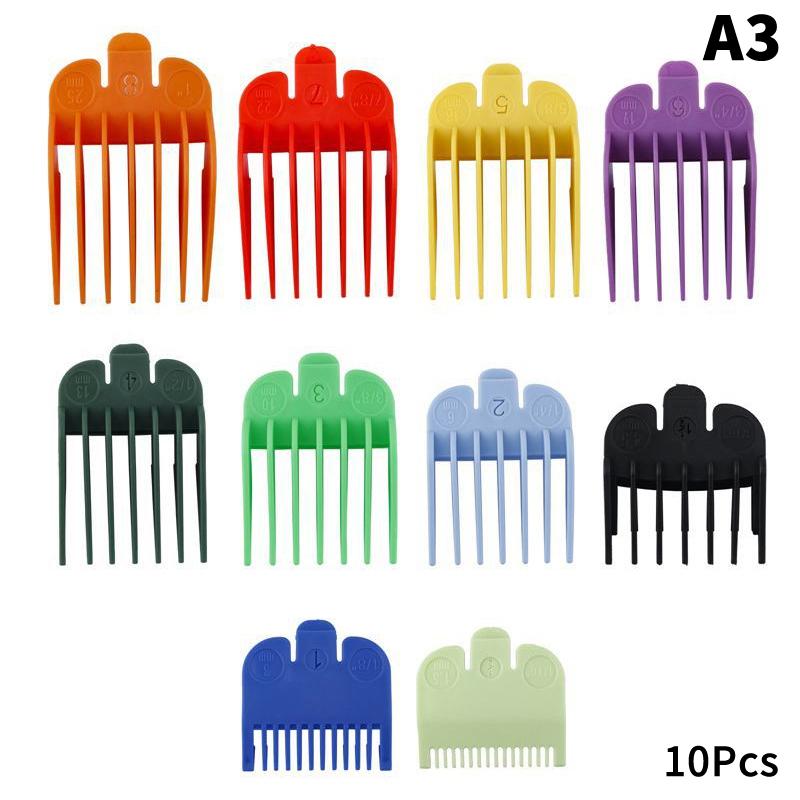 10Pcs Barber Hair Clipper Limit Guide Comb Kit Universal Cutting Guide Comb Hair Trimmer Guards For Electric Hair Clipper Guards A3