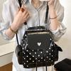 Schoolbag Handsome Mijia Korean Version Niche Polka Dot Backpack Large Capacity Casual Handbag 1011 New Trendy Commuter Women's Bag