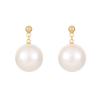 Real 925 Sterling Silver Fashion Classic Pearl Round Stud Earrings for Women Gift Birthday Present Jewelry