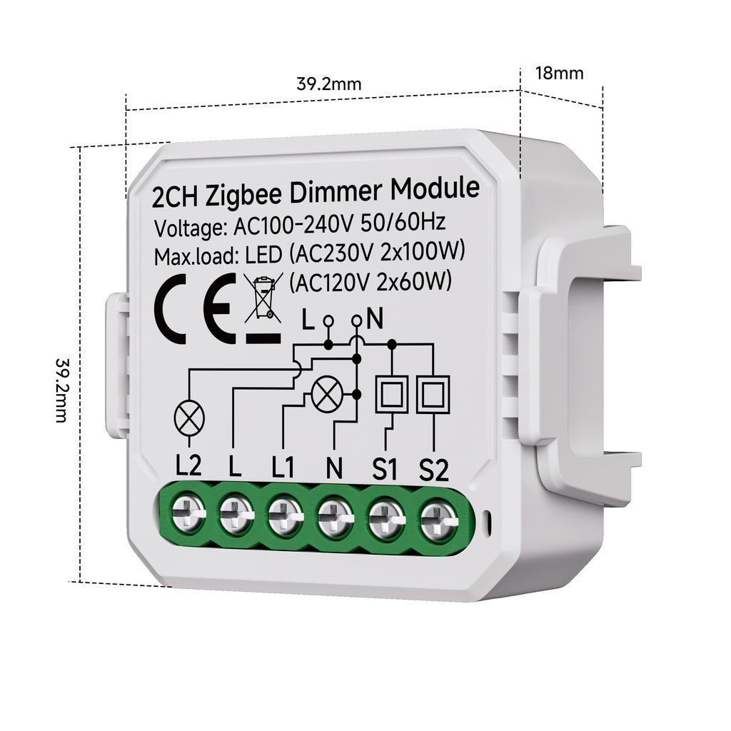 Zigbee Relay Smart Switch, Mini WiFi Smart Switch Module, Dimmer Switch for Light Control