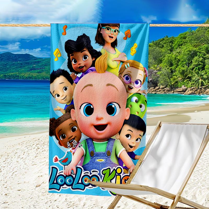 Ultra-Soft Beach Towel with CoComelon Theme,Ideal for Pool - Camping, Diving - Perfect Travel Essential, Vibrant Beach Towel.