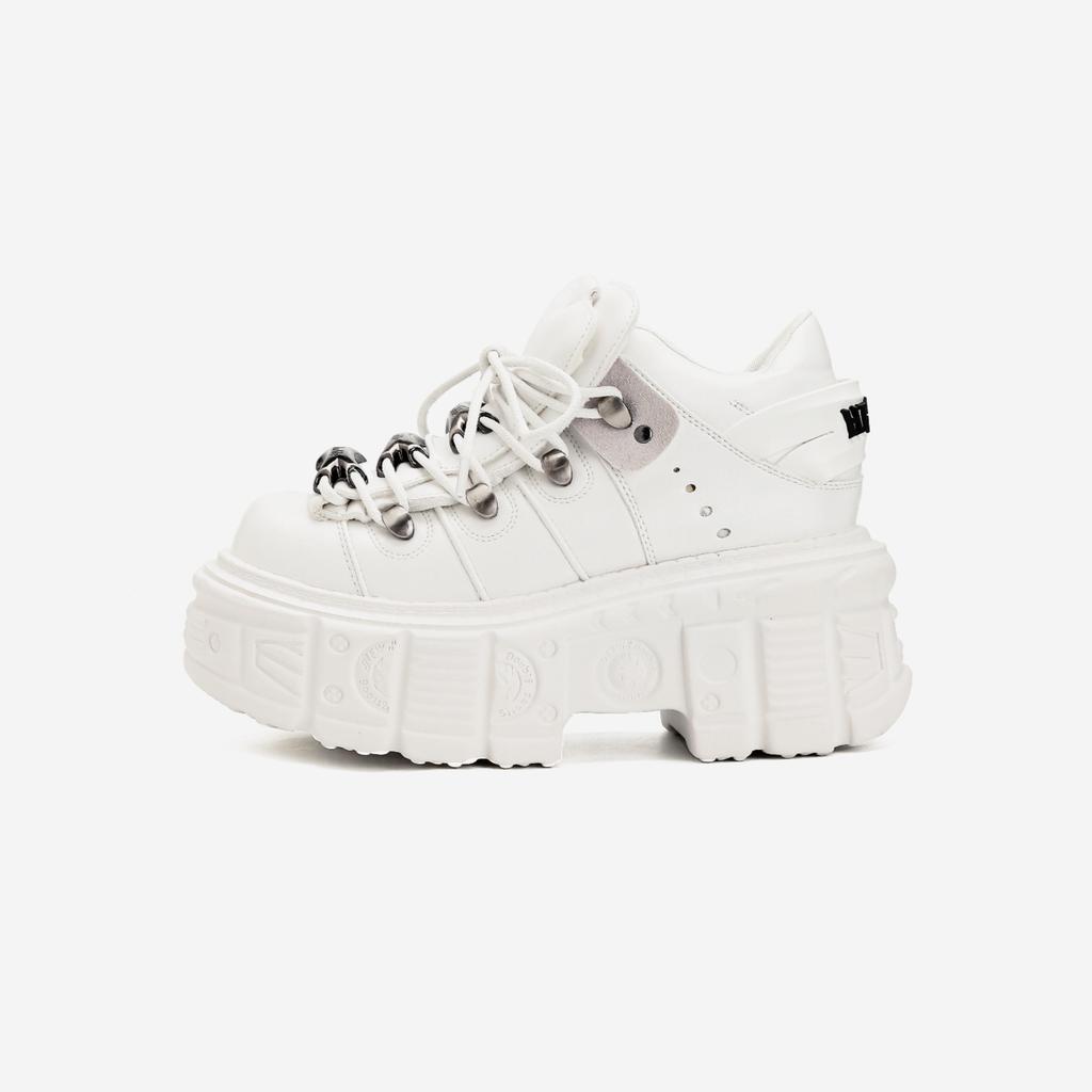 Gothic Knöchel Rockstiefel Damen Sneaker Neuer Punk-Stil Damenschuhe Schnürung Absatzhöhe Plateauschuhe Frau Metalldekor