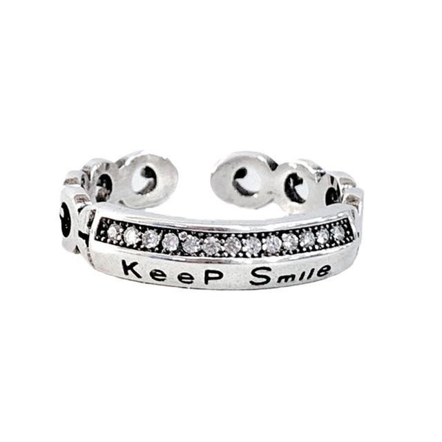 English Letter Ring Silver Color Metal Adjustable Opening Rings for Women Poker Alphabet Creative Finger Ring Men Trendy Jewelry