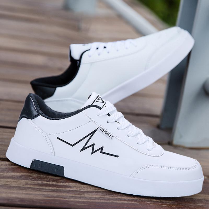 

Мужская обувь новая летняя маленькая белая обувь модная универсальная обувь для доски молодежная повседневная спортивная модная обувь мужская 44