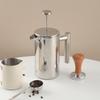 350ml French Press Coffee Maker Double Walled Insulated Coffee Press Filter Pot with Filter Stainless Steel Brewing Teapot