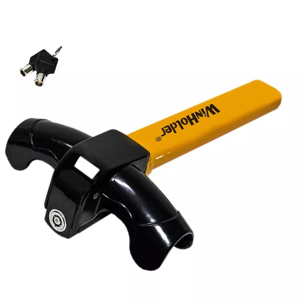 

Stainless Steel T-Bar Steering Lock - Universal Anti-Theft Immobilizer for Sedan to SUV, Anti-Pry Design with DualGuard Keys