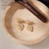  Imitation Pearl Sun Heart Pendant Stud Earrings Golden Stainless Steel Attractive Chic Jewelry New Wholesale 2025