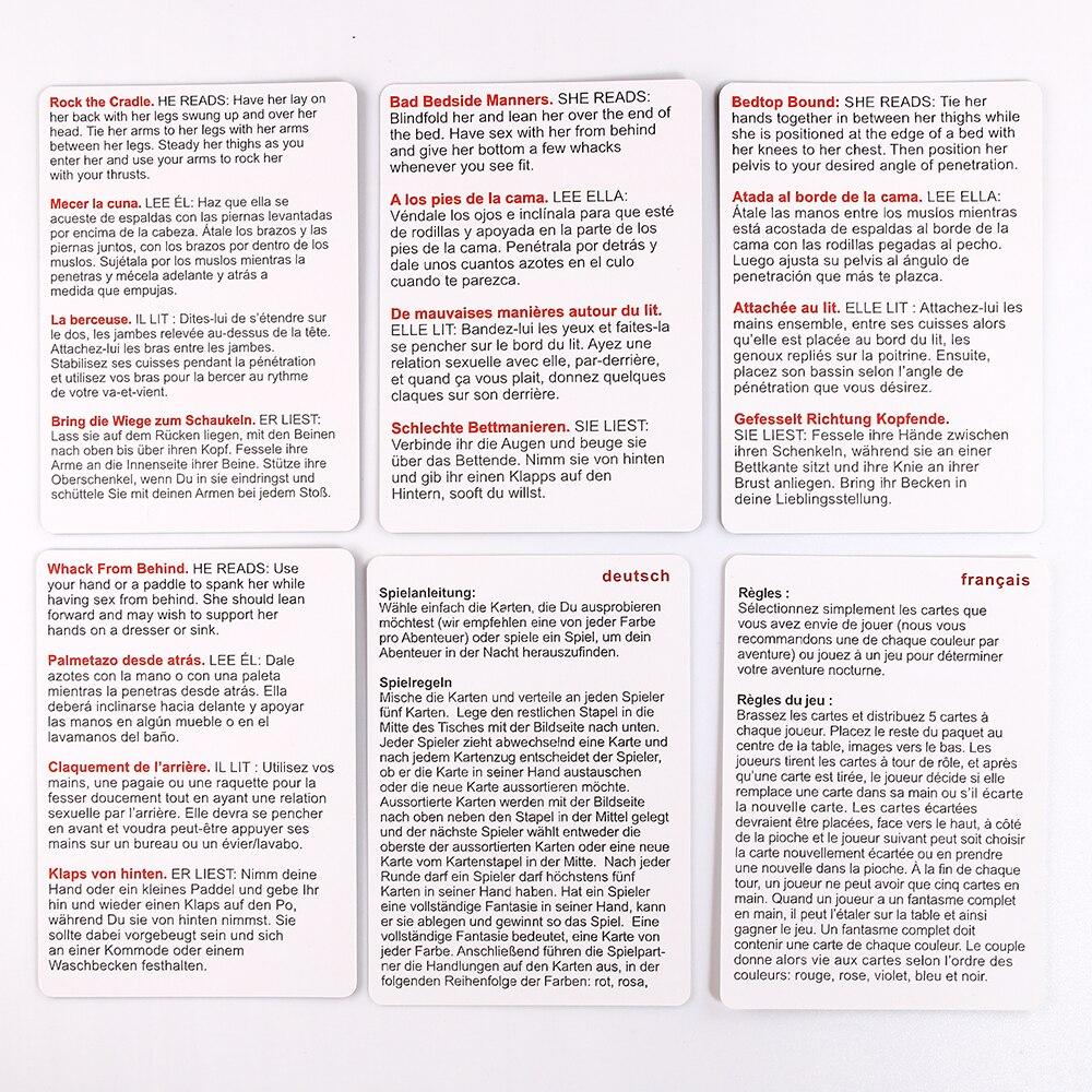 Sexual Positions Sex Position Cards In English 50 Positions of Bondage