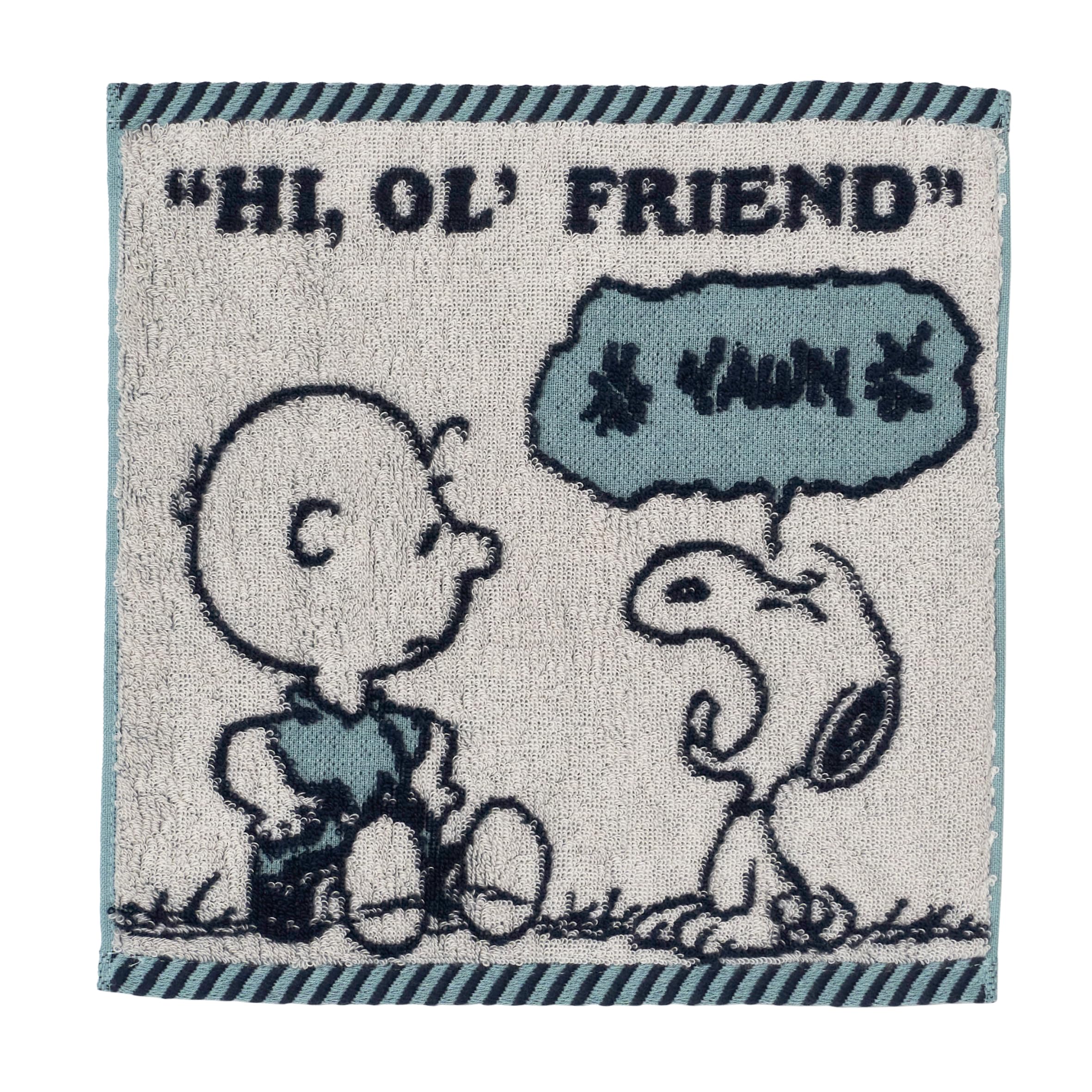 Nishikawa Snoopy Mini Towel 25 x 25 cm Washable Cotton Green XT46706640 PN6610TW Yawn 100%
