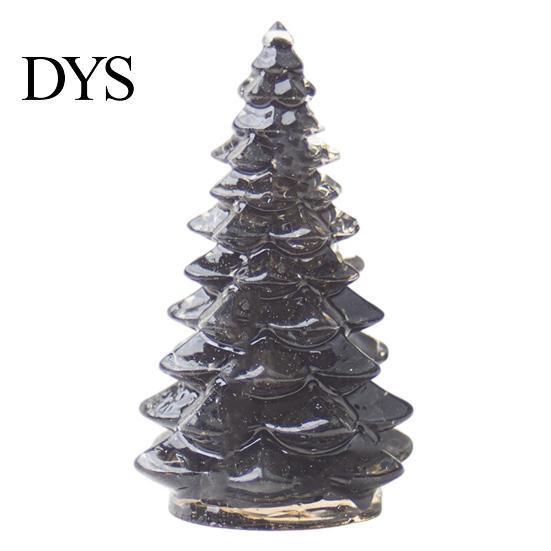 Xmas Tabletop Figurine Resin Christmas Tree Figurine, Crystal Desktop Ornament, Creative Gift Miniature Holiday Decoration for Home Office,