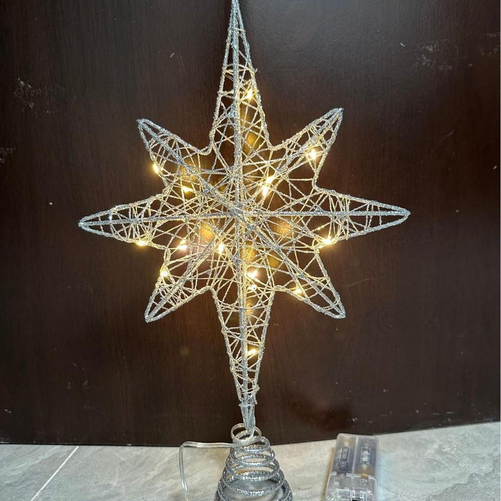 LED Iron Star Christmas Tree Topper