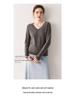 2025 A/W Women's V-Neck Cashmere Sweater - Loose Fit, Versatile Knitted Pullover Top