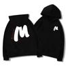 Unisex Oversized Hooded Sweatshirt With Letter Print Fleece-Lined Warm Casual Top Winter