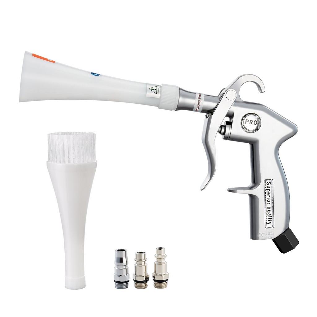 Car Cleaning Gun 6-9.2 Bar High-Pressure Air Blow Gun 2 Nozzles Blast Dust