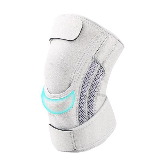 

Sports Knee Brace with Side Stabilizer Patella Gel Pads Pain Relief Knee Compression Sleeve Running Workout Arthritis Joint Recovery Knee Support Wrap светло-серый
