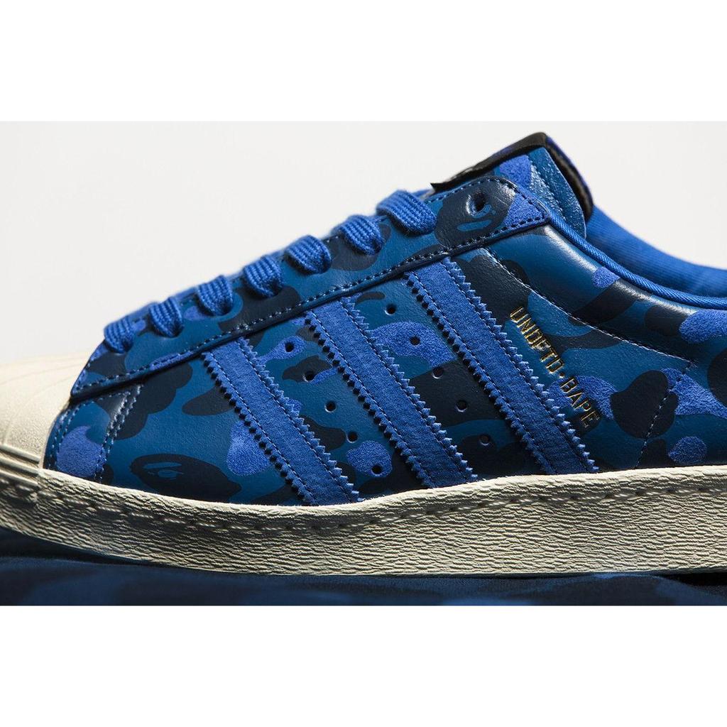 adidas Superstar 80s 'Blue Camo' (Unisex) Blue / Camo Skateboard Shoes S74775