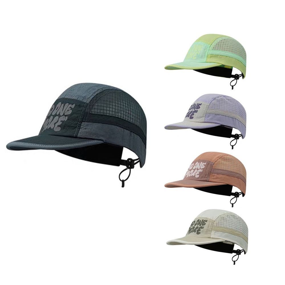 Drawstring Design Short Brim Baseball Cap Letter Printing Sun Visor Cap Quick-drying Hat Unisex